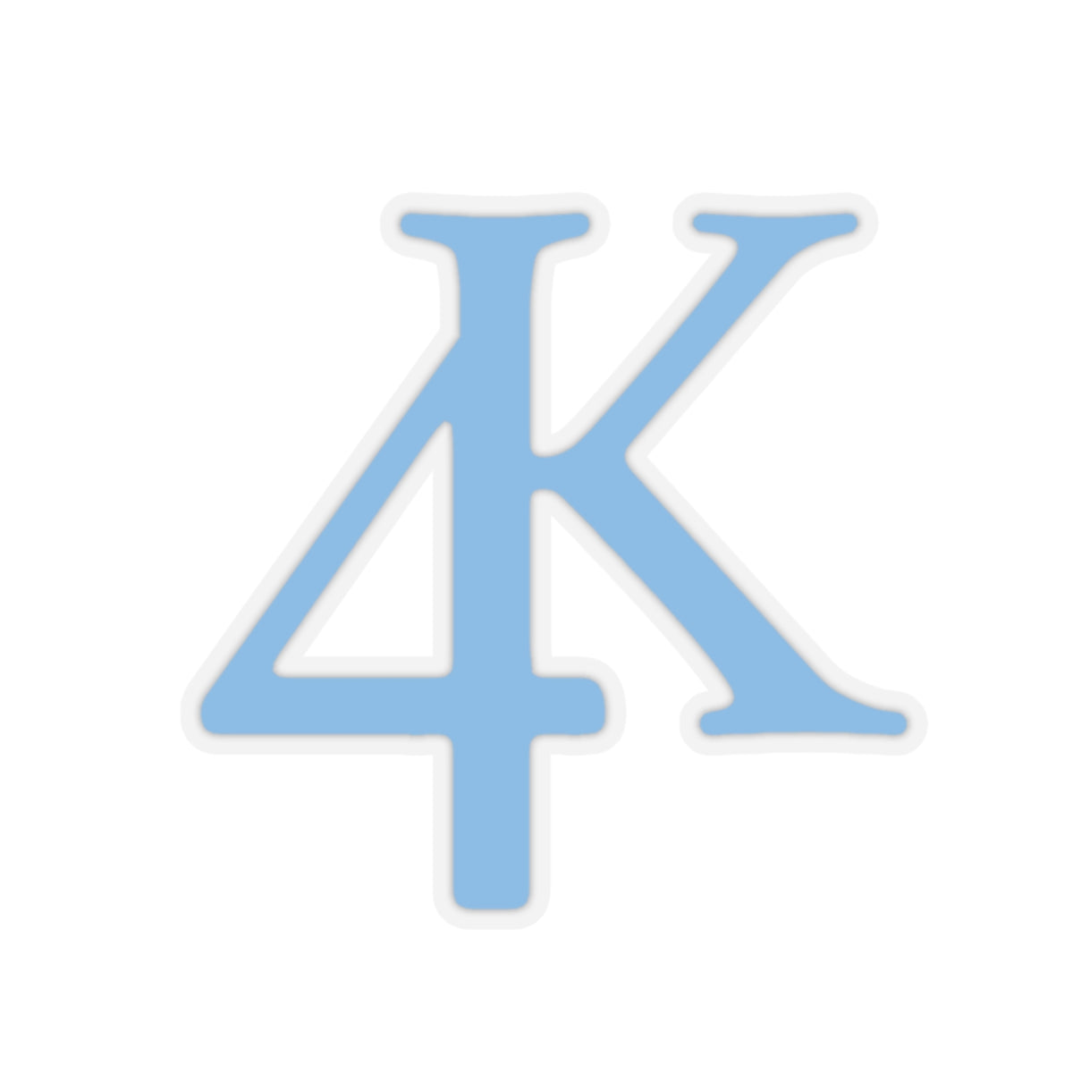 4K Records logo sticker (Blue)