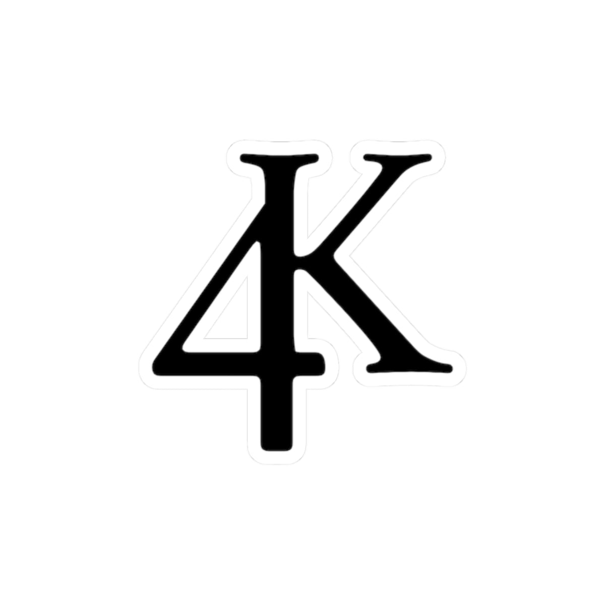 4K Records logo sticker