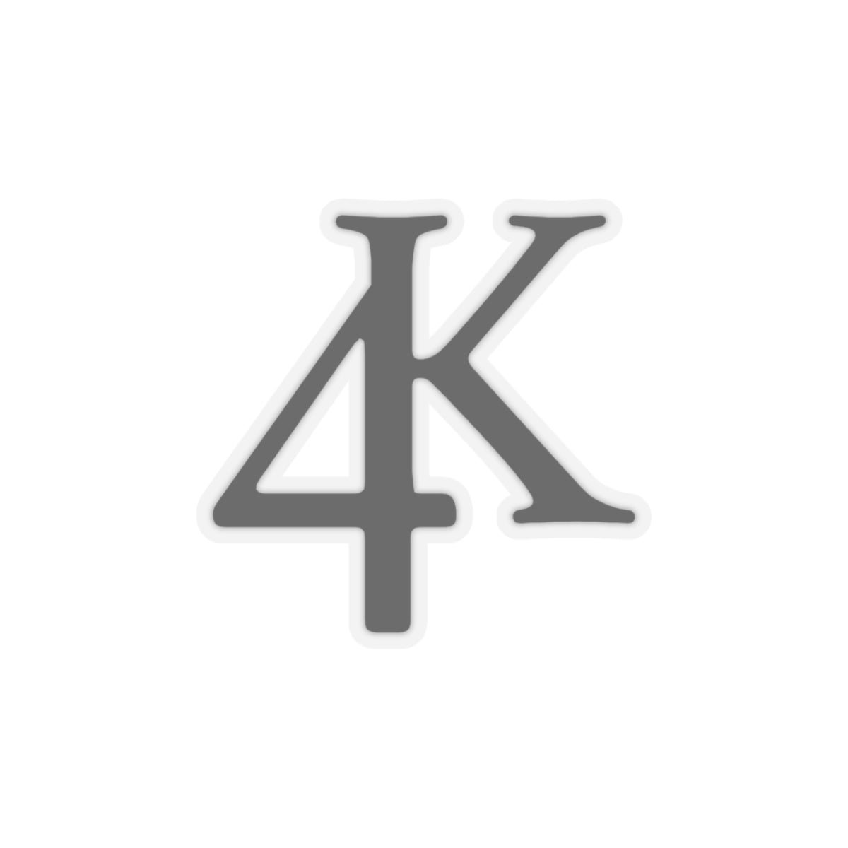 4K Records logo sticker